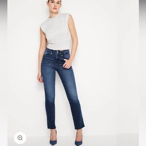 Good American Always Fits Good Classic High-Rise Slim Fit Jeans Indigo 14-18 NWT